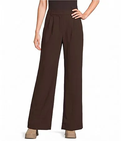 I.N San Francisco Pleated Wide Leg Tailored Pants by In San Francisco