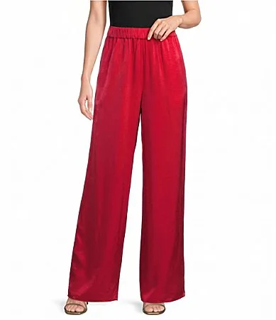 Gibson & Latimer Wide Leg Satin Pants by Gibson & Latimer