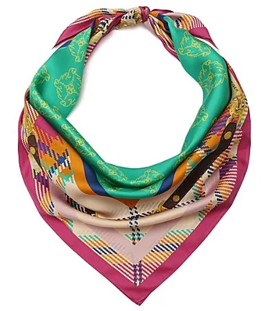 Eagle Toss Silk Square Scarf by Kurt Geiger