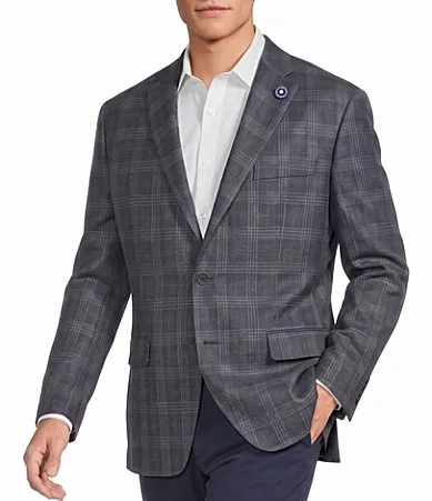 Hart Schaffner Marx Chicago Classic Fit Plaid Wool Blend Sport Coat by Hart Schaffner Marx