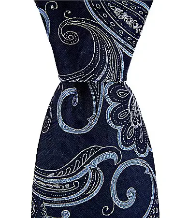 Trevor Paisley Traditional Silk Blend Tie by Turnbury