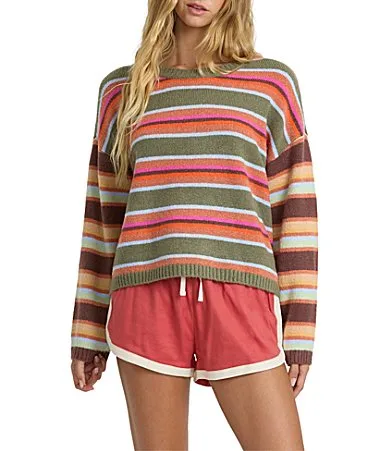 Red Rocks Striped Knit Sweater by Billabong