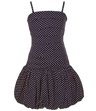 Tippy Sleeveless Polka Dot Drop Waist Bubble Dress by Katiejnyc