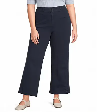 High Rise Straight Leg Scallop Trim Denim Pants by Skies Are Blue