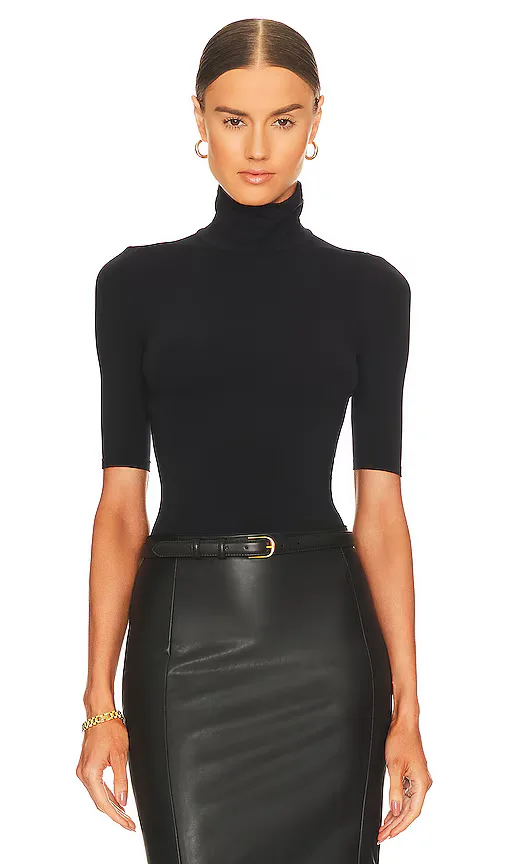 Ballet Shortsleeve Turtleneck Bodysuit by Commando
