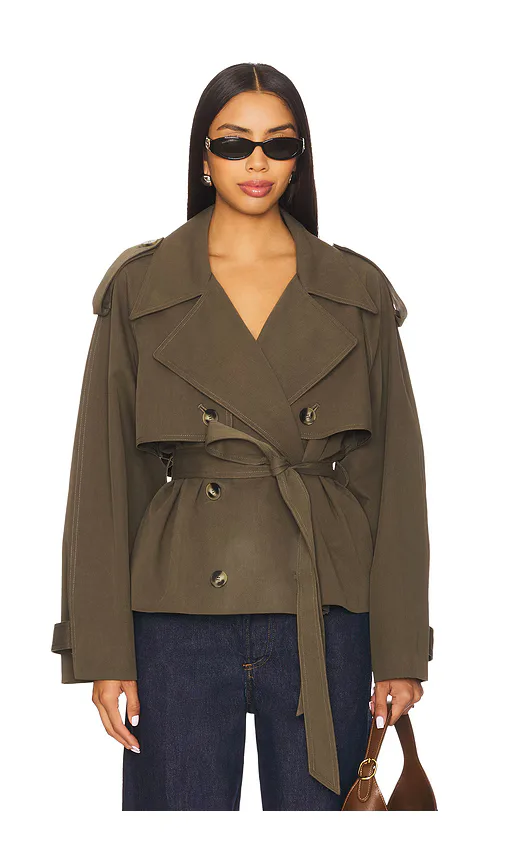 Eleanor Cropped Trench Coat by Elodie the Label