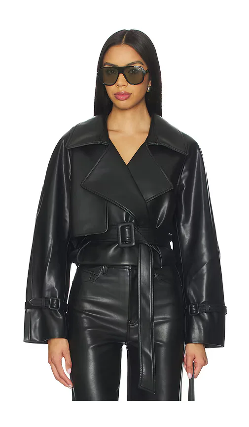Charles Faux Leather Crop Jacket