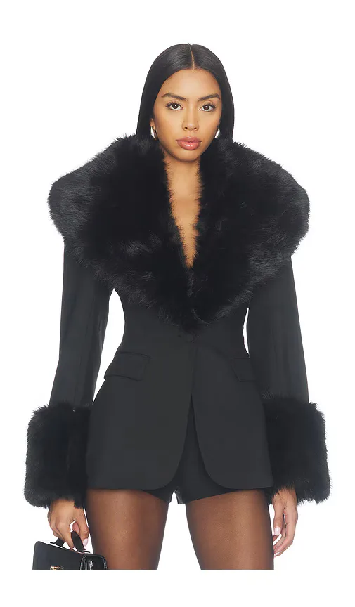 Suiting Faux Fur Blazer by Naked Wardrobe