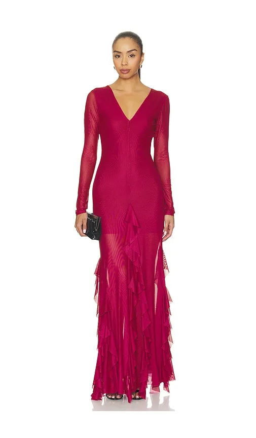 Galene Mauve Long Dress by Especia