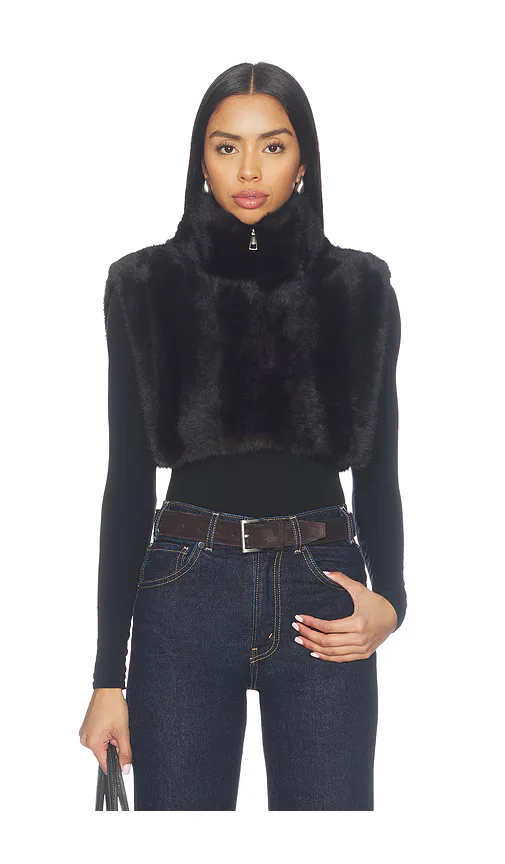 Jamie Faux Mink Dickey in Noir by Apparis