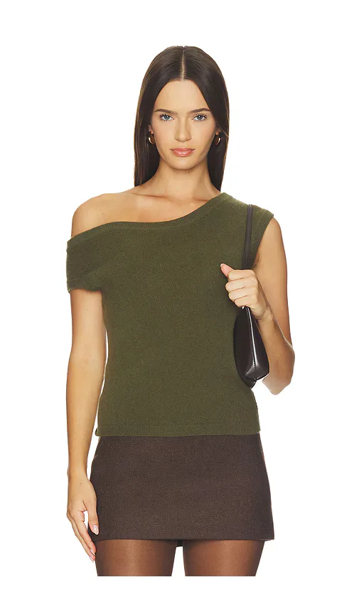 Cashmere Off Shoulder Top by White & Warren