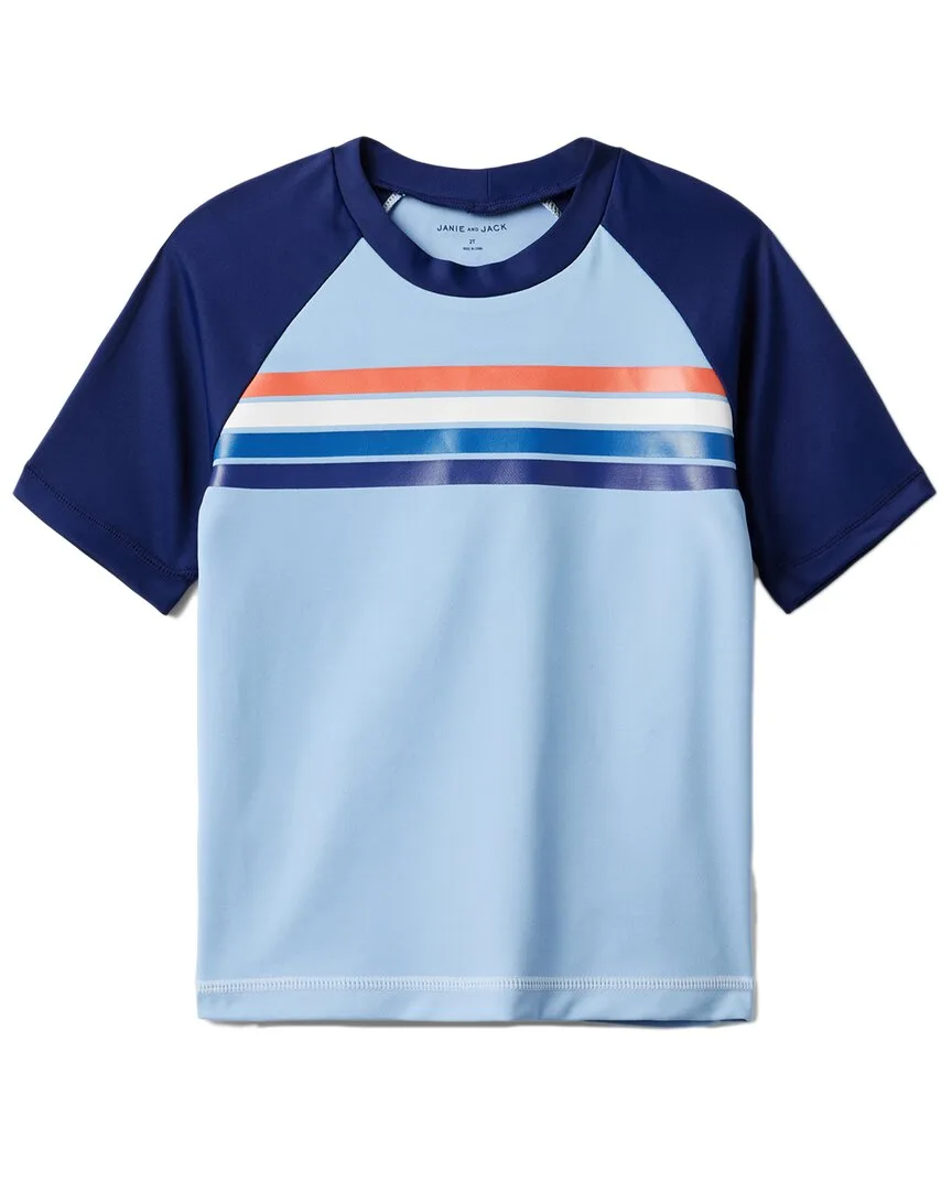 Recycled Stripe Rash Guard by Janie and Jack