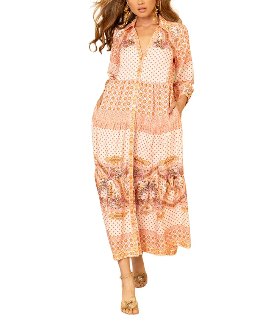 Zora Linen-Blend Maxi Dress by Hale Bob