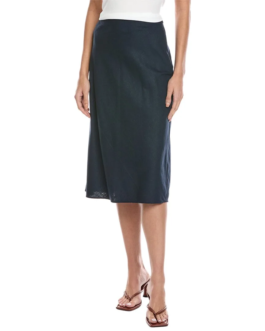 Easy Linen-Blend Slip Skirt by Vince