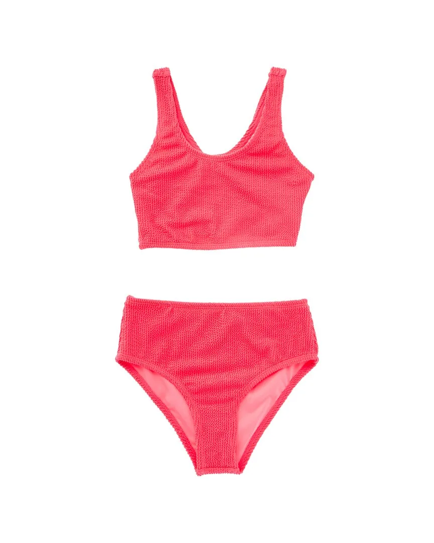 2Pc Bralette & High-Waist Bottom Swim Set by Beach Lingo