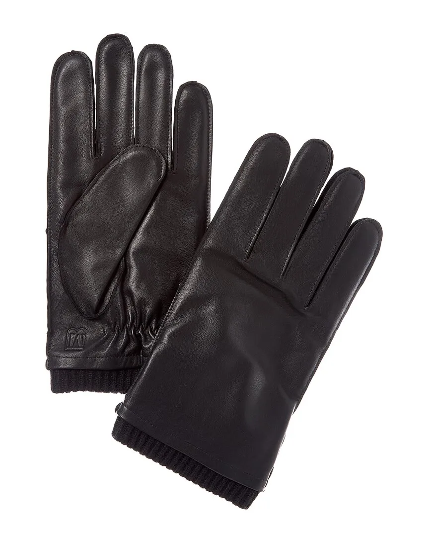 Cashmere-Lined Leather Gloves by Bruno Magli
