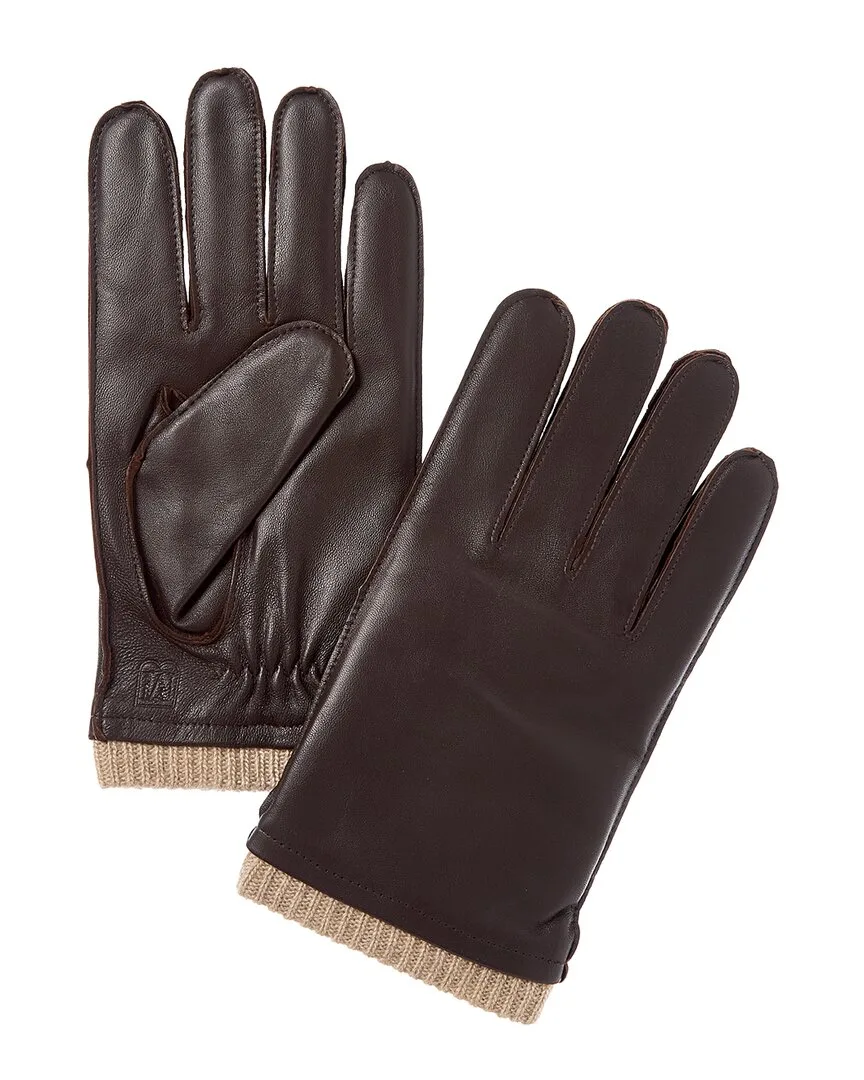 Cashmere-Lined Leather Gloves