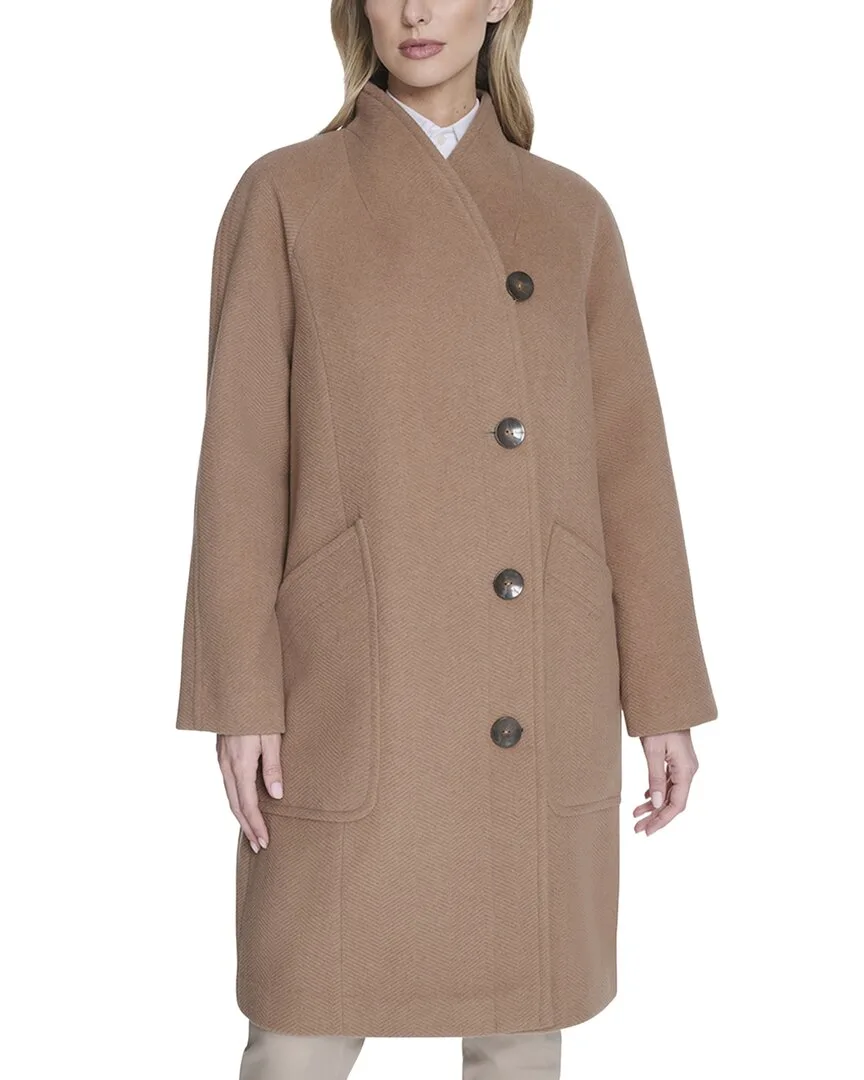 Chevron Textured Wool-Blend Jacket by COLE HAAN
