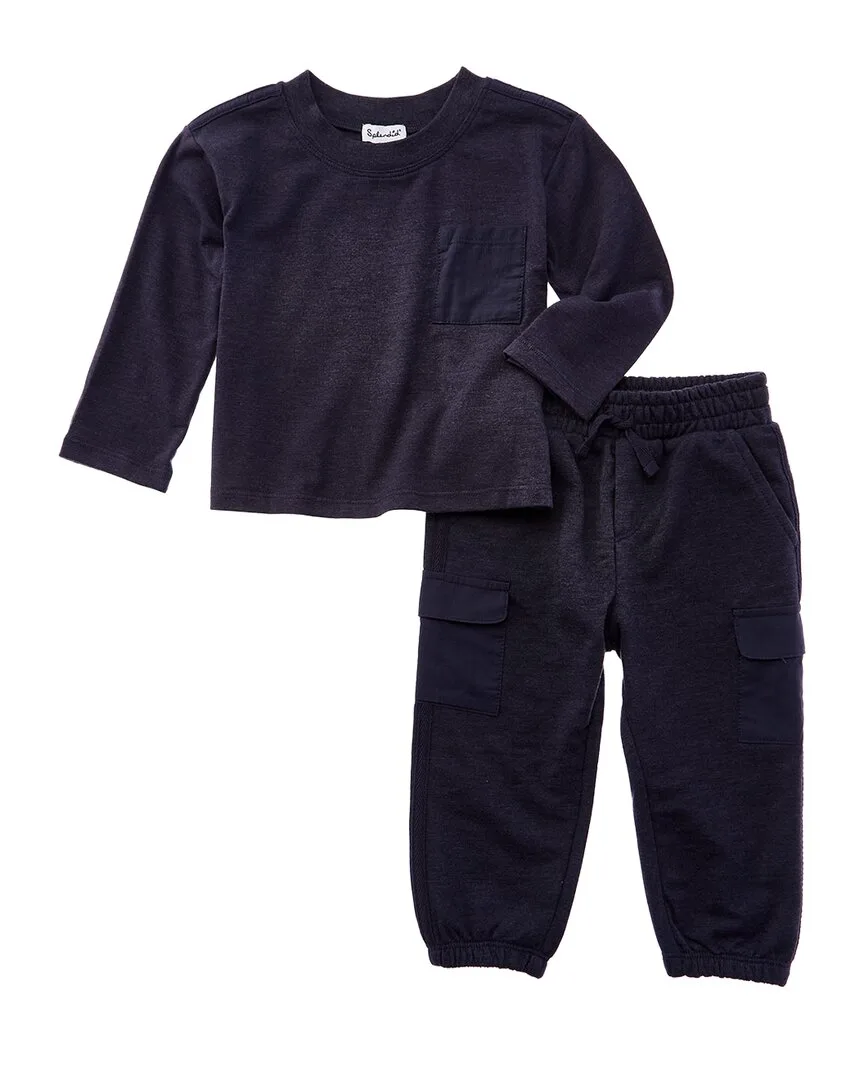 2Pc Patch Cargo Top & Jogger Pant Set by Splendid