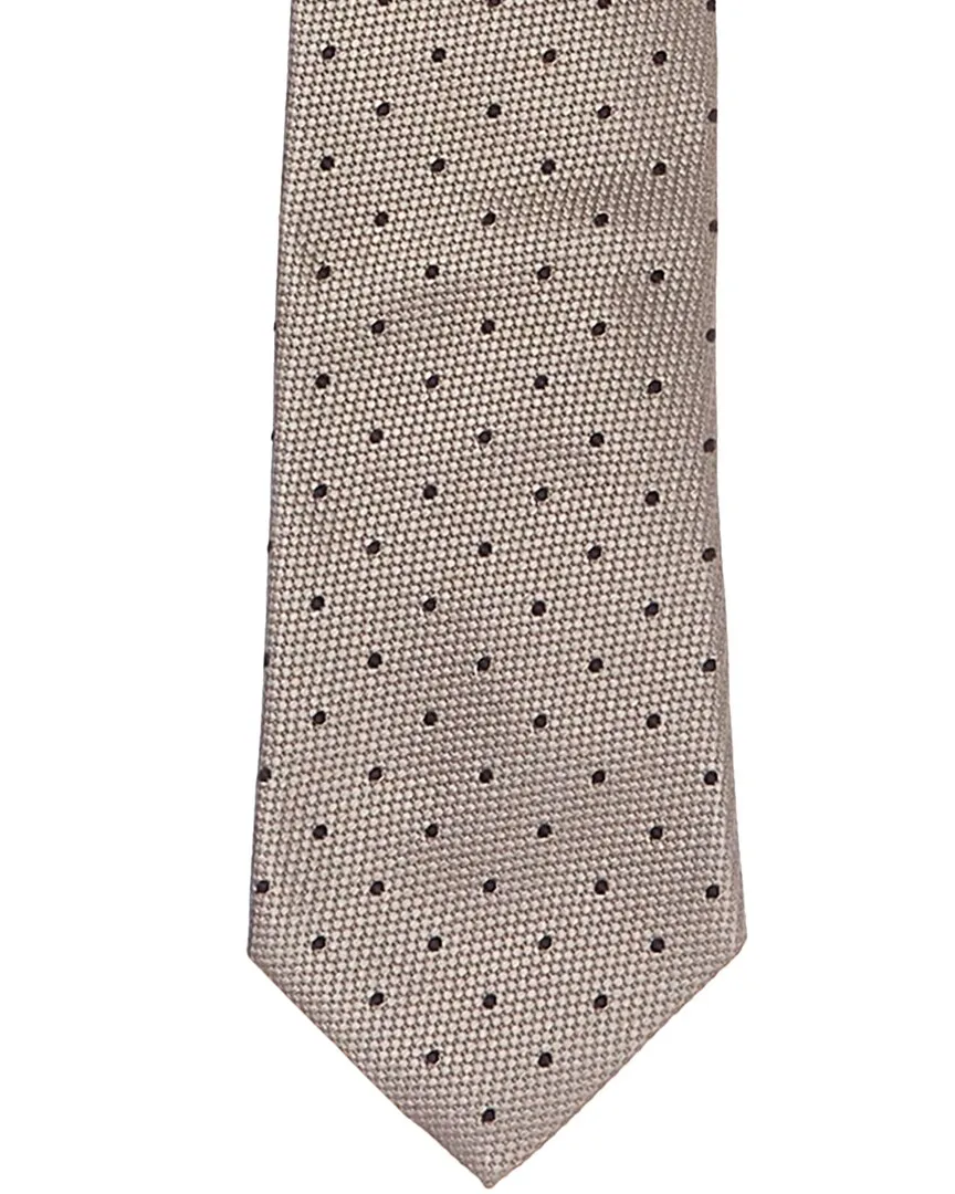 Beige Dots Silk Tie by Brunello Cucinelli