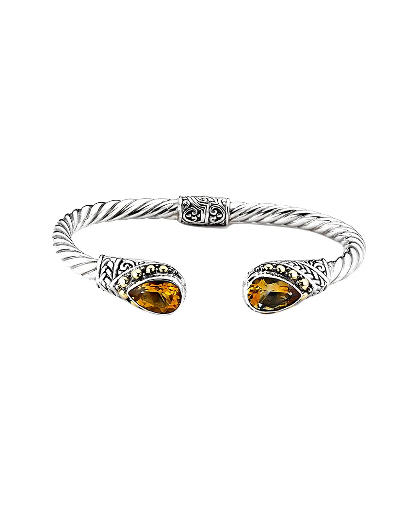 Silver & 18K 5.00 ct. tw. Citrine Bracelet