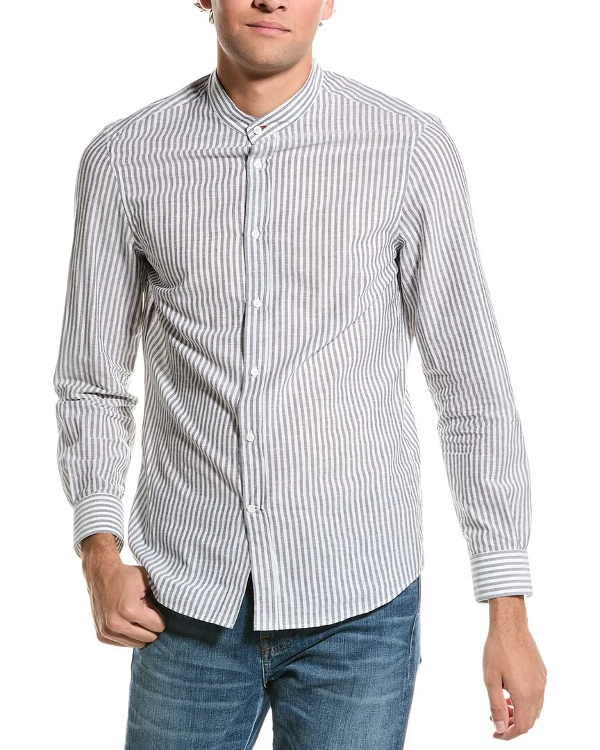 Easy Fit Linen-Blend Shirt by Brunello Cucinelli
