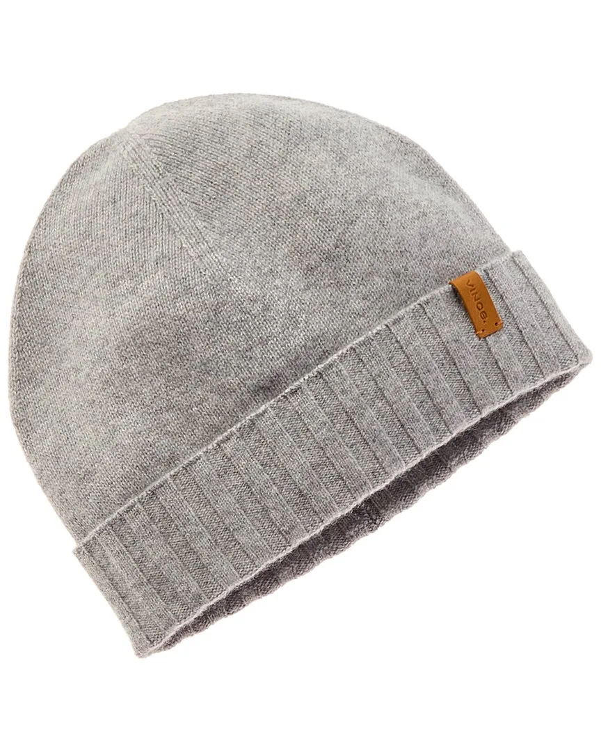 Reverse Jersey Cuffed Boiled Cashmere Hat by Vince