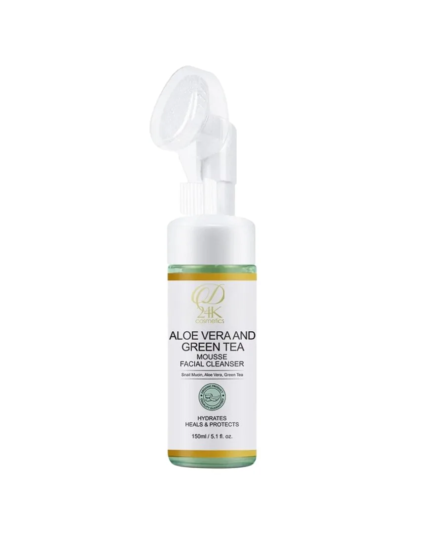 5Oz Aloe Vera & Green Tea Mousse Facial Cleanser by D24k