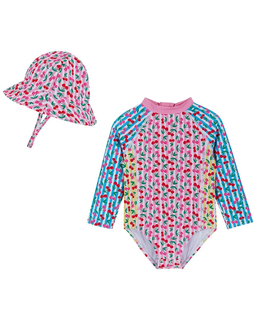 Cherry Stripe Rashguard by Andy & Evan