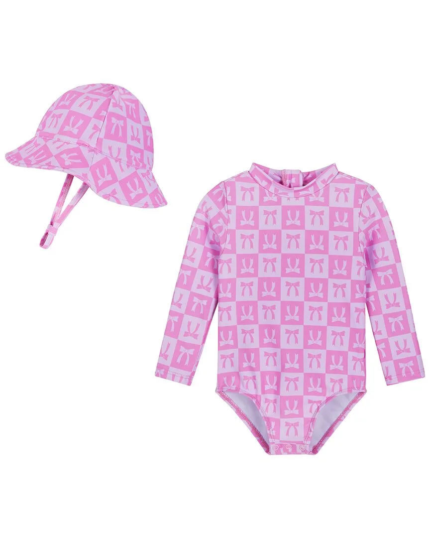Pink Bow Rashguard by Andy & Evan