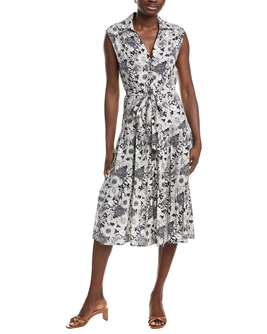 Cap Sleeve Challis Dress by Ellen Tracy