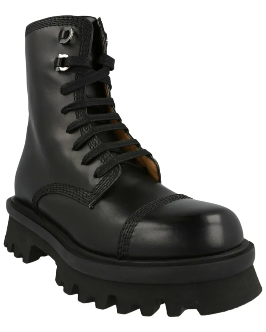 Farawa Leather Combat Boot by Ferragamo