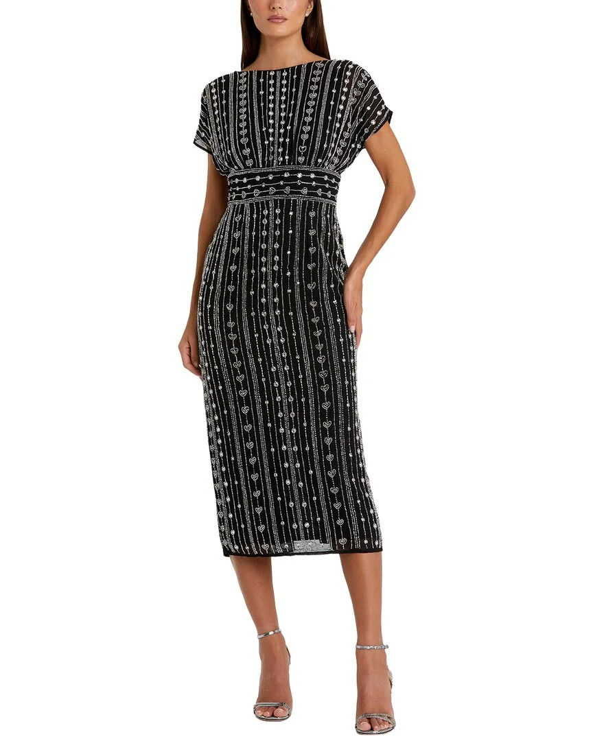 Cap Sleeve Empire Waist Sheath Midi Dress by M.A.C.