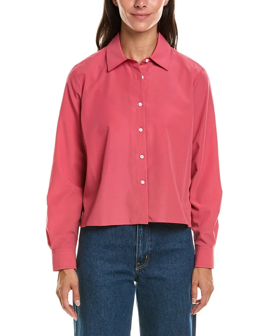 Cropped Back Pleat Top