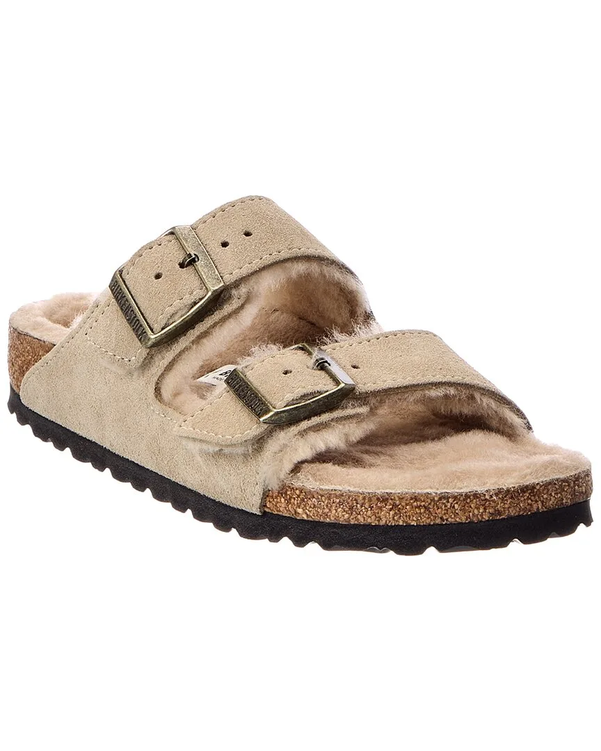 Arizona Suede & Shearling Sandal by Birkenstock