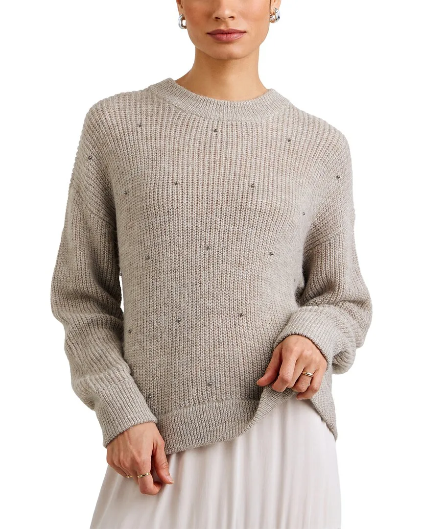 Beaded Crew Neck Sweater by Bella Dahl