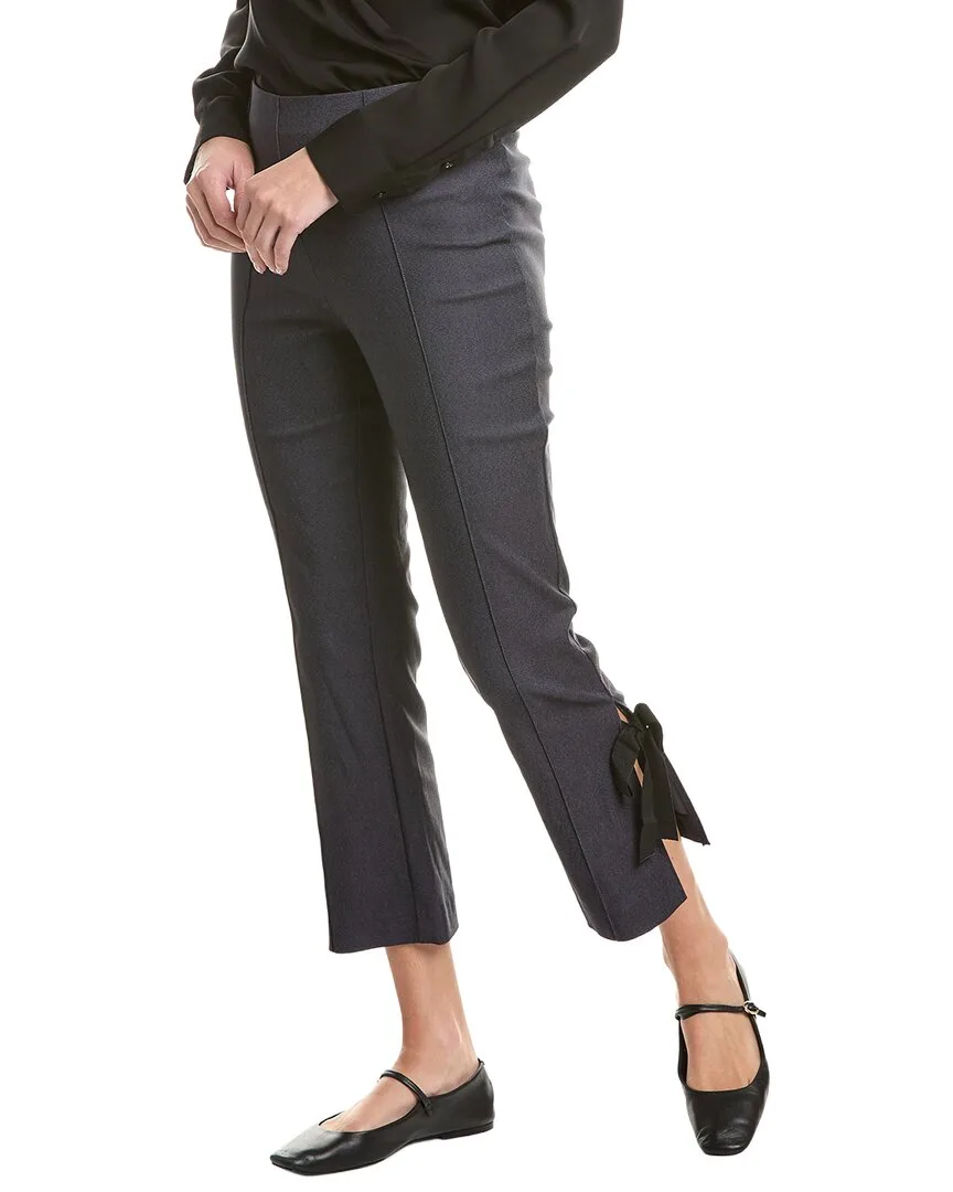 Side Slit Bow Trim Crop Bootcut Pant by Laundry by Shelli Segal