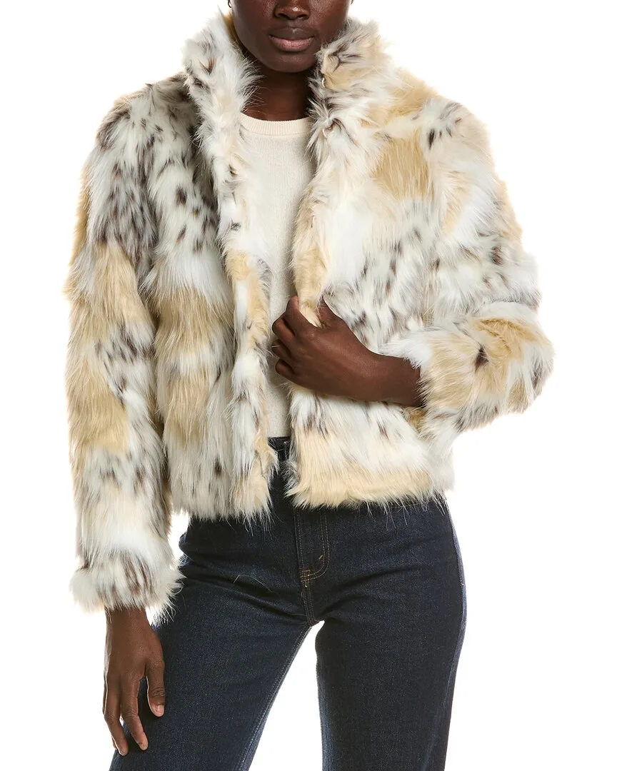 Katryn Short Vegan Fur Coat by Noize