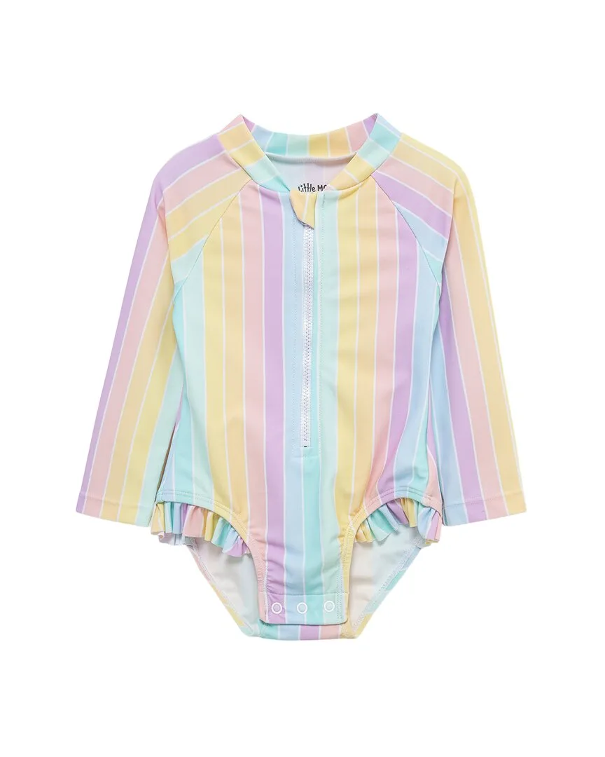 Multi Stripe One-Piece Rashguard by Little Me