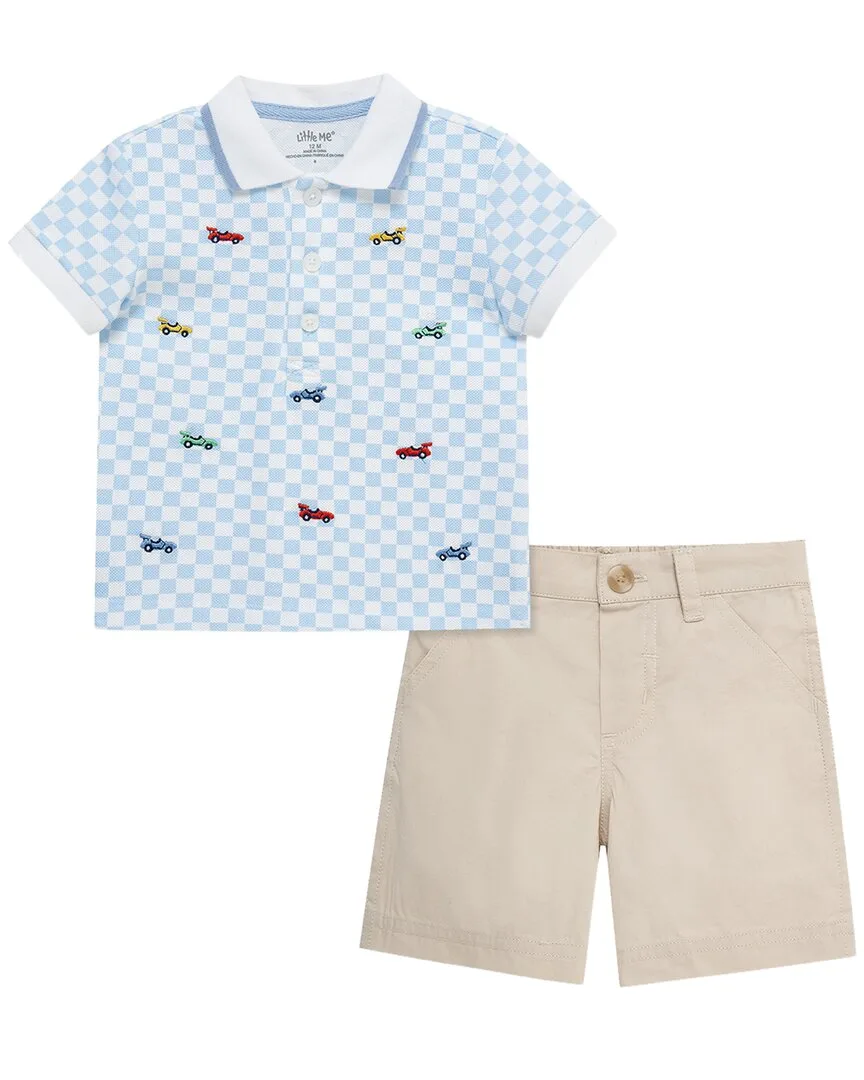 Race Car Polo Short Set by Little Me