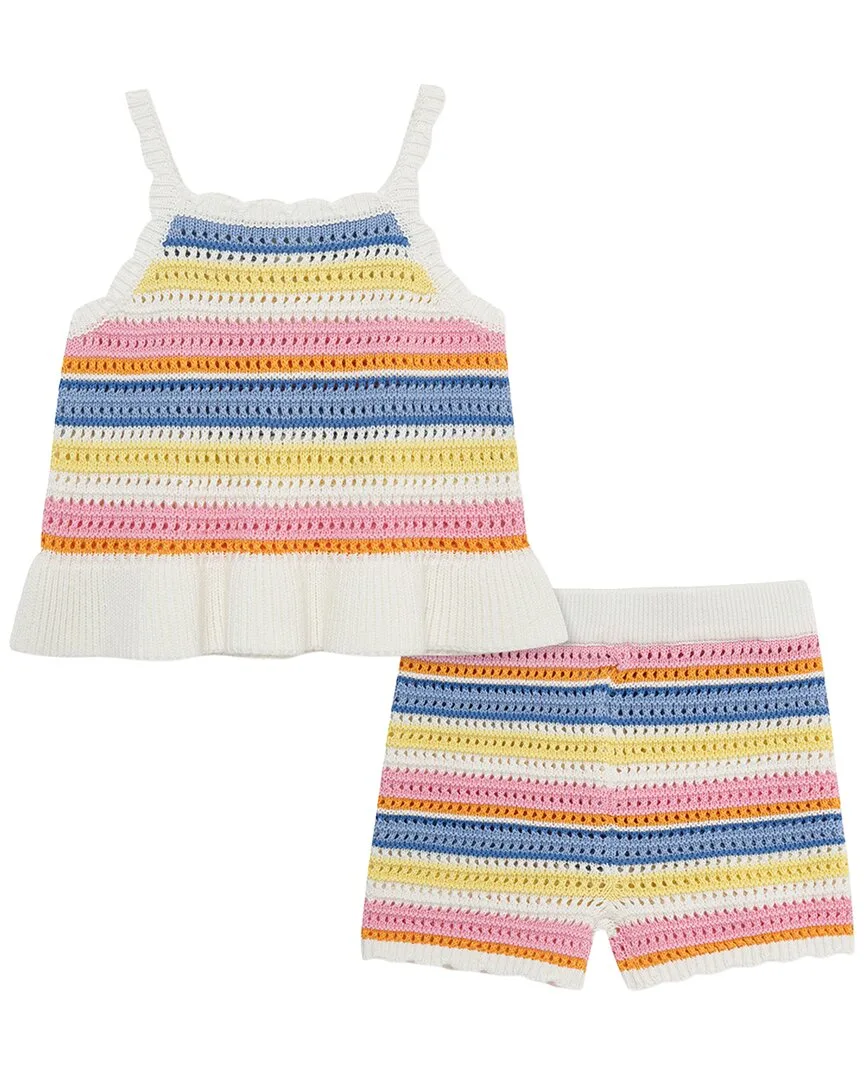 Fun Stripe Pointelle Knit Set by Little Me