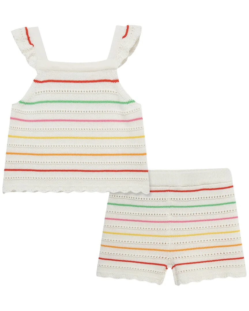 Thin Stripe Pointelle Knit Set by Little Me