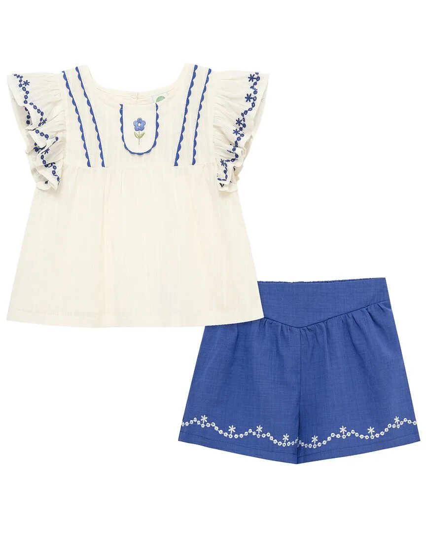 Blue Floral Woven Play Set by Little Me