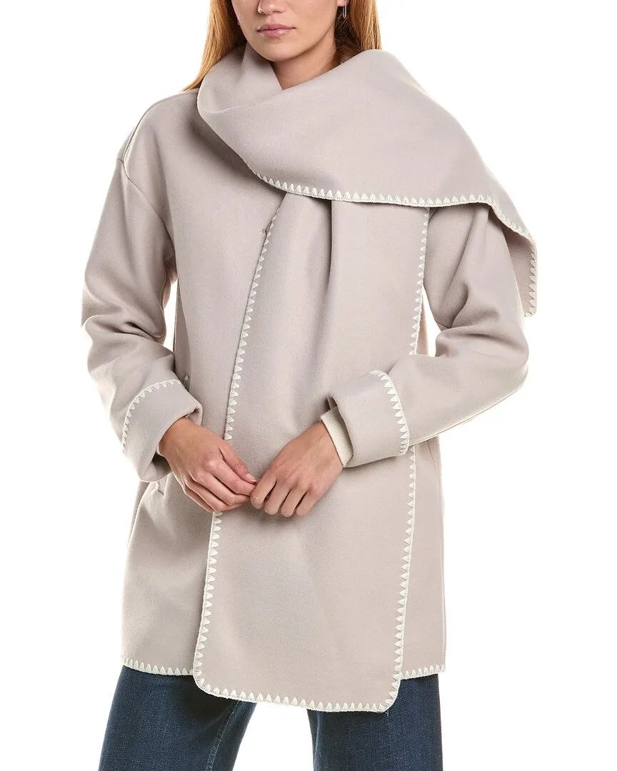 Doubleface Scarf Coat by Ellen Tracy