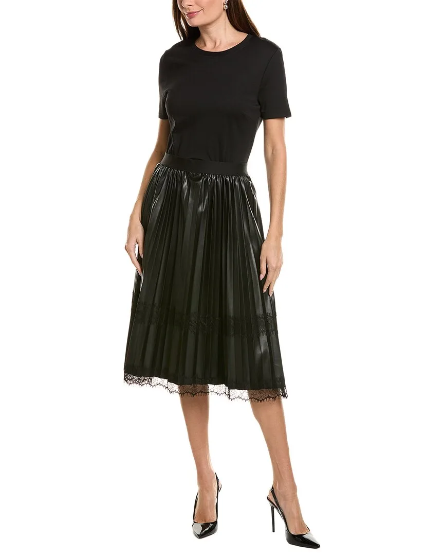 Twofer Vegan Leather Pleated by Ellen Tracy