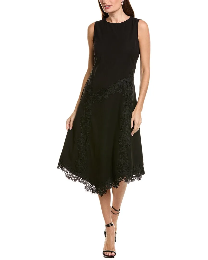 Embroidered Dress by Ellen Tracy