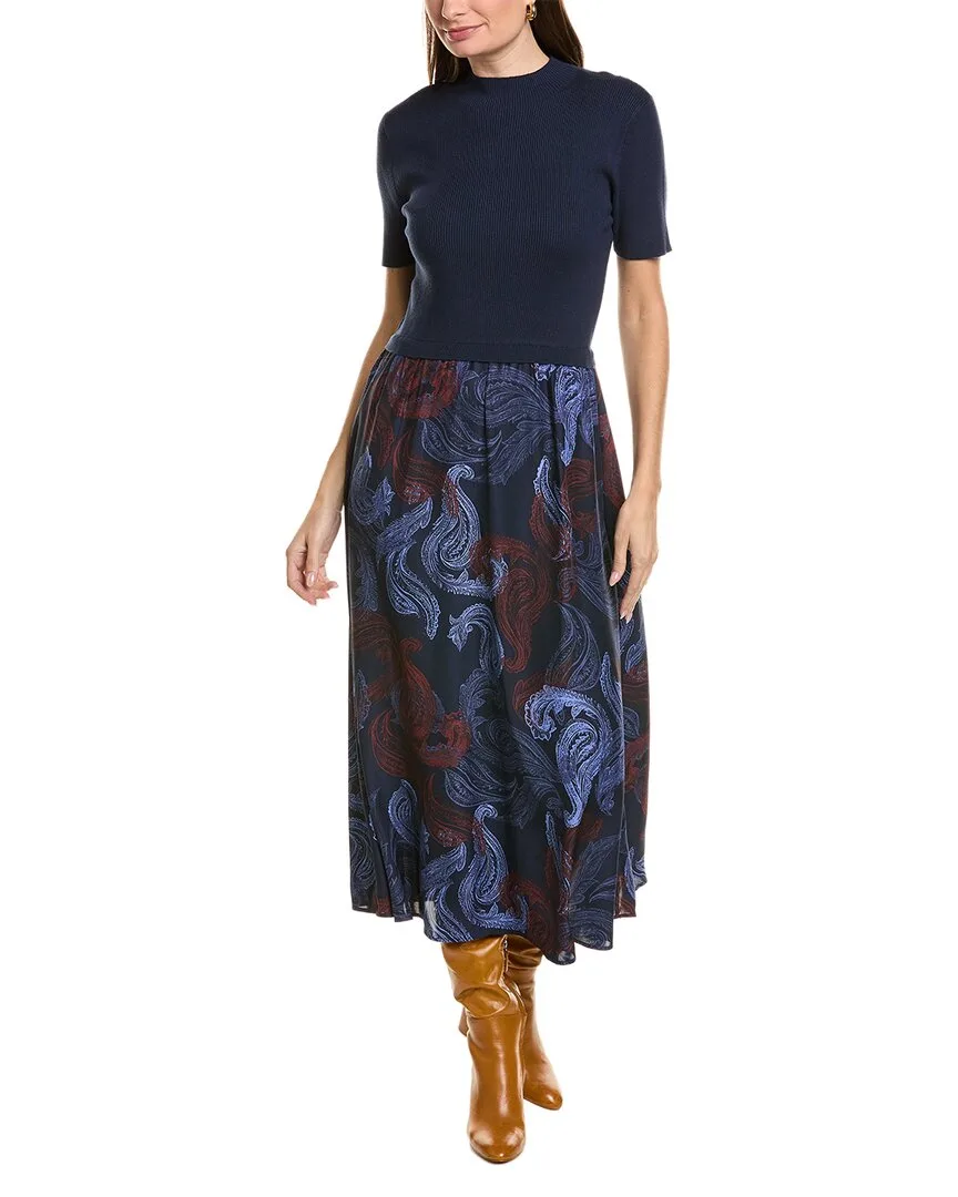 Twofer Printed Midi Dress by Ellen Tracy