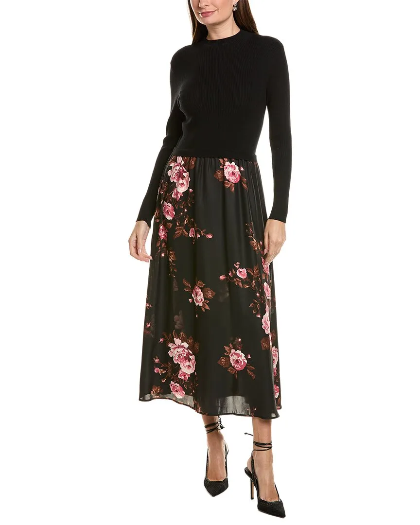 Twofer Mock Neck Dress by Ellen Tracy