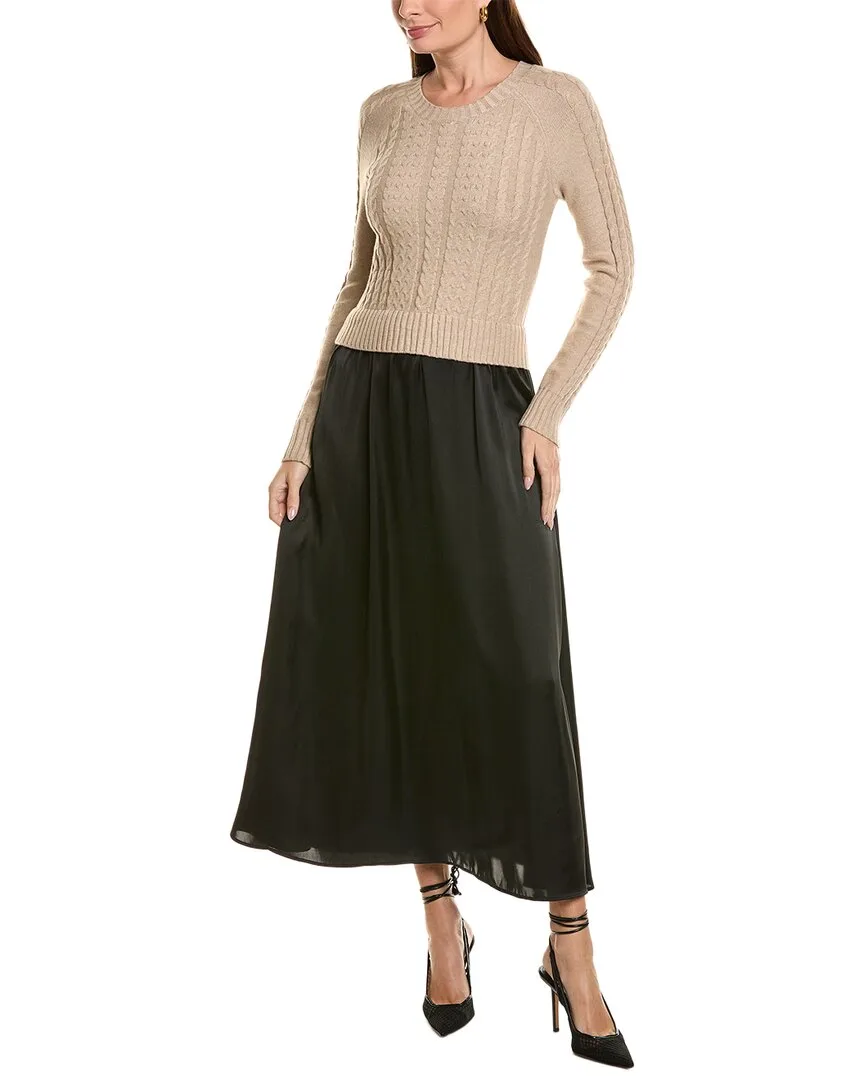 Twofer Cable Sweater Dress by Ellen Tracy