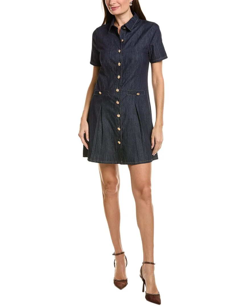 Button Front Denim Dress by Ellen Tracy
